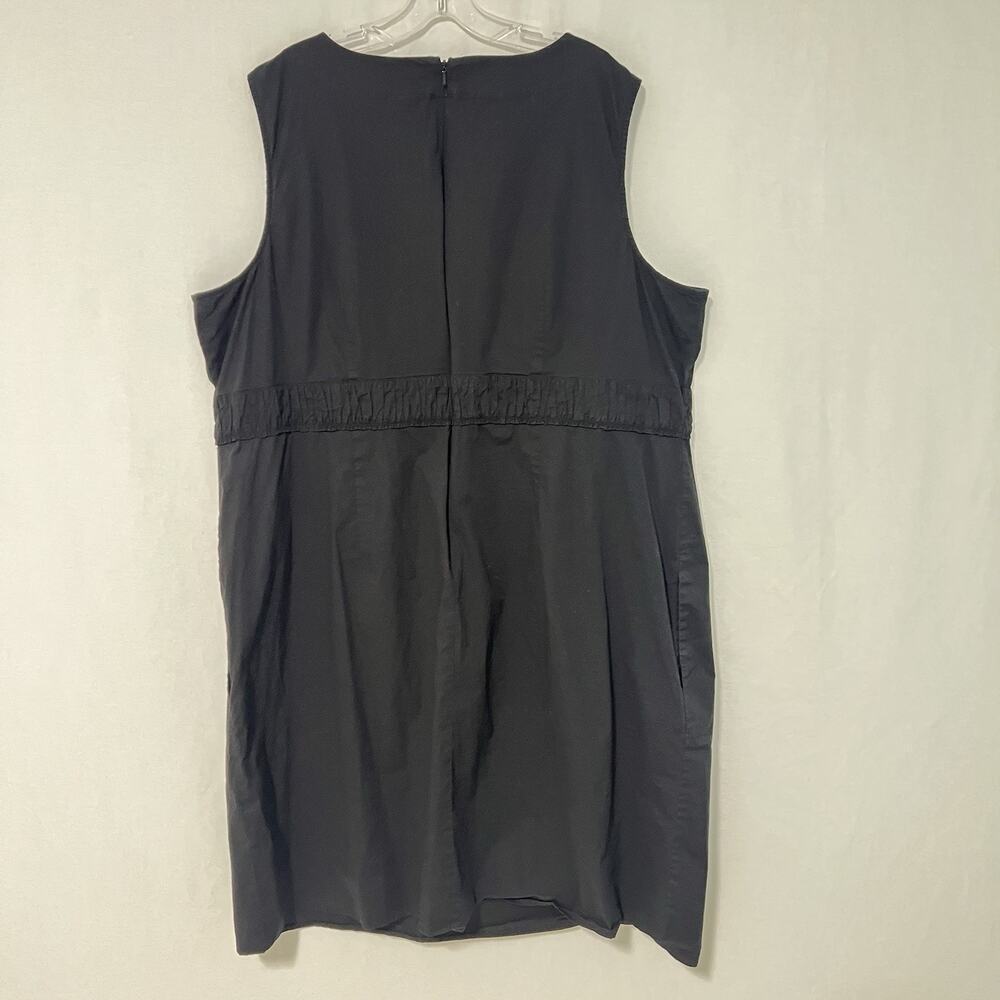 TALBOTS Plus Size Women Dress 24W Black Babydoll Career Minimalist Pockets - Picture 8 of 13